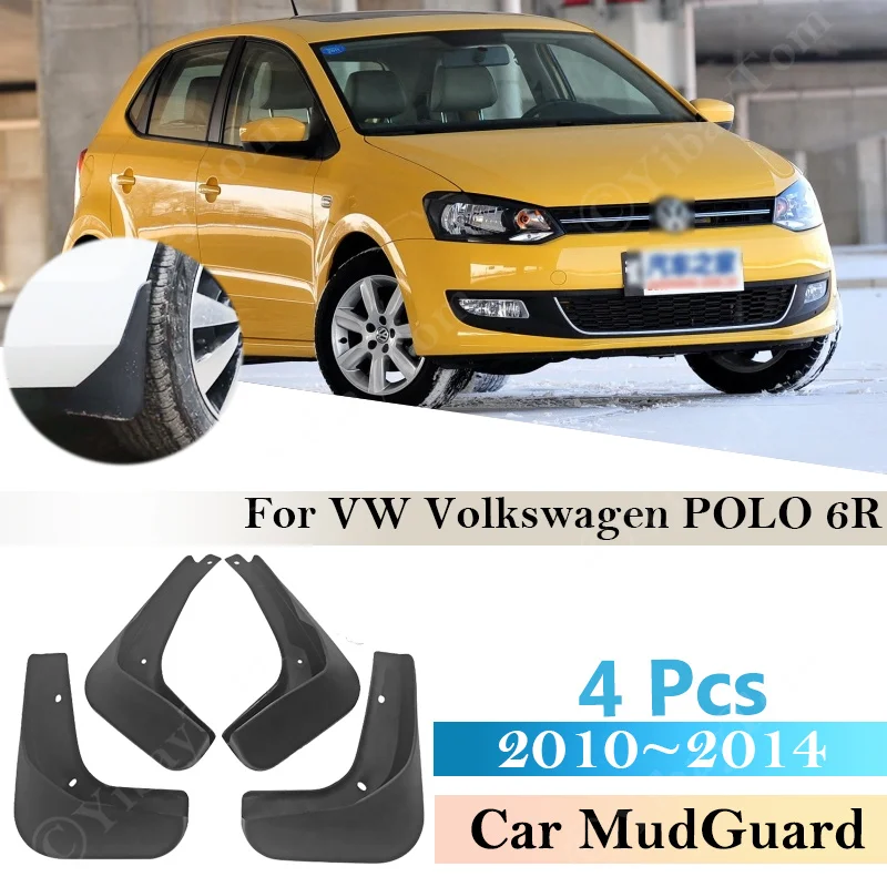 For VW Volkswagen POLO 6R 2010~2014 Mudguards Fender Mud Flap Guard Splash Mudguard Accessories Auto Styline Front Rear Mudflaps