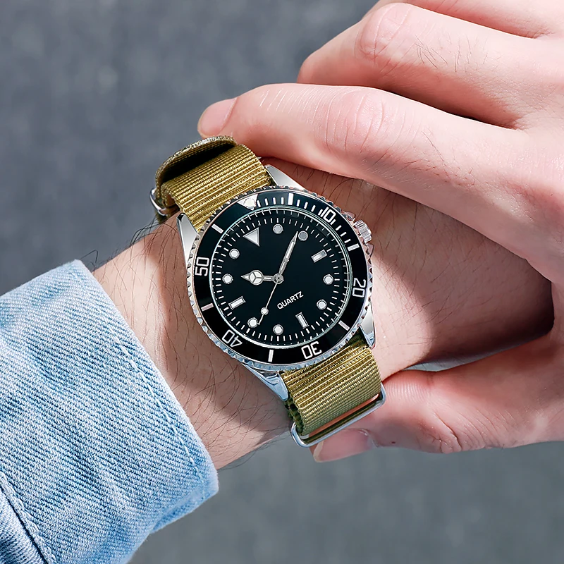 Diver Style Watch with Japan Movement and Rotating Bezel