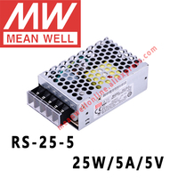 Mean Well RS-25-5 AC/DC 25W/5A/5V Single Output Switching Power Supply meanwell online store