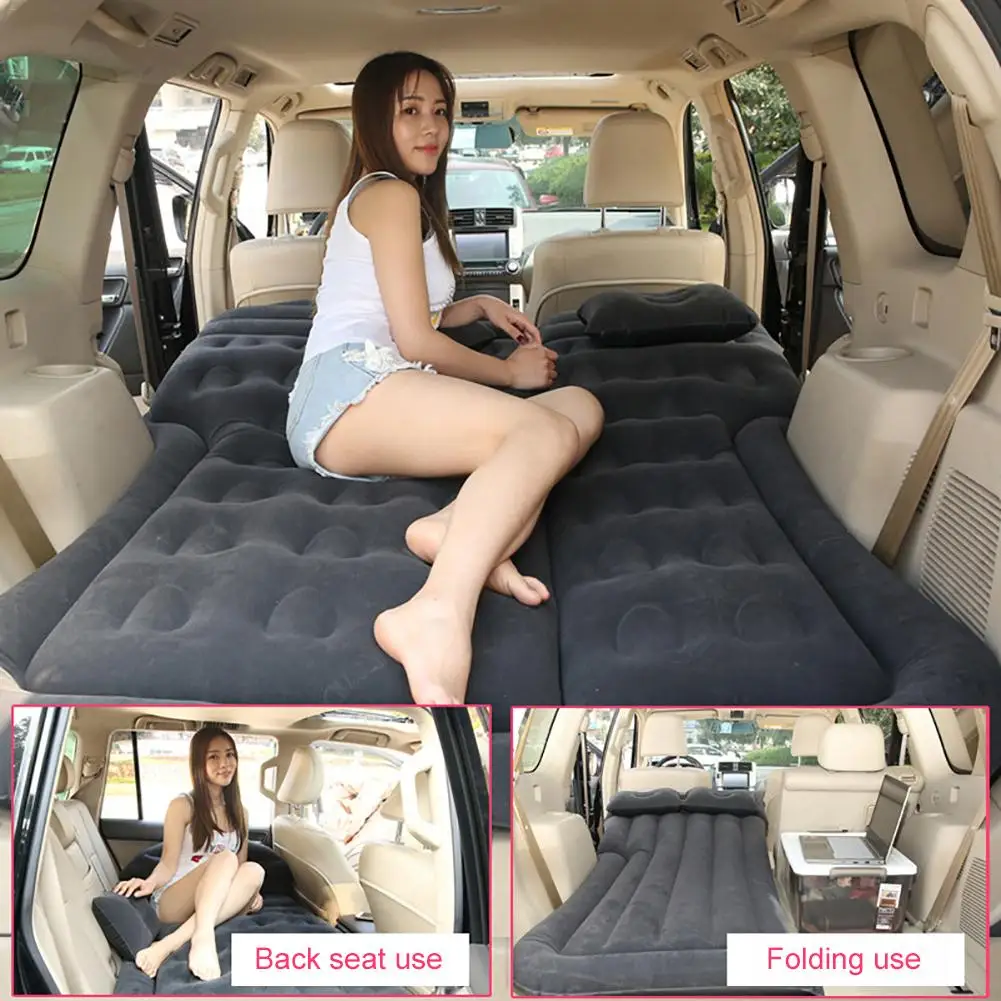 Car Automatic Iatable Bed SUV Car Air Mattress Portable Back Seat Blow-up Sleeping Pad For Trunk Travel Camping Vacation