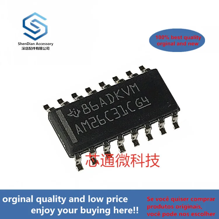 

10pcs 100% orginal new AM26C31CDR AM26C31C SOP-16 QUADRUPLE DIFFERENTIAL LINE DRIVERS (can work perfect)