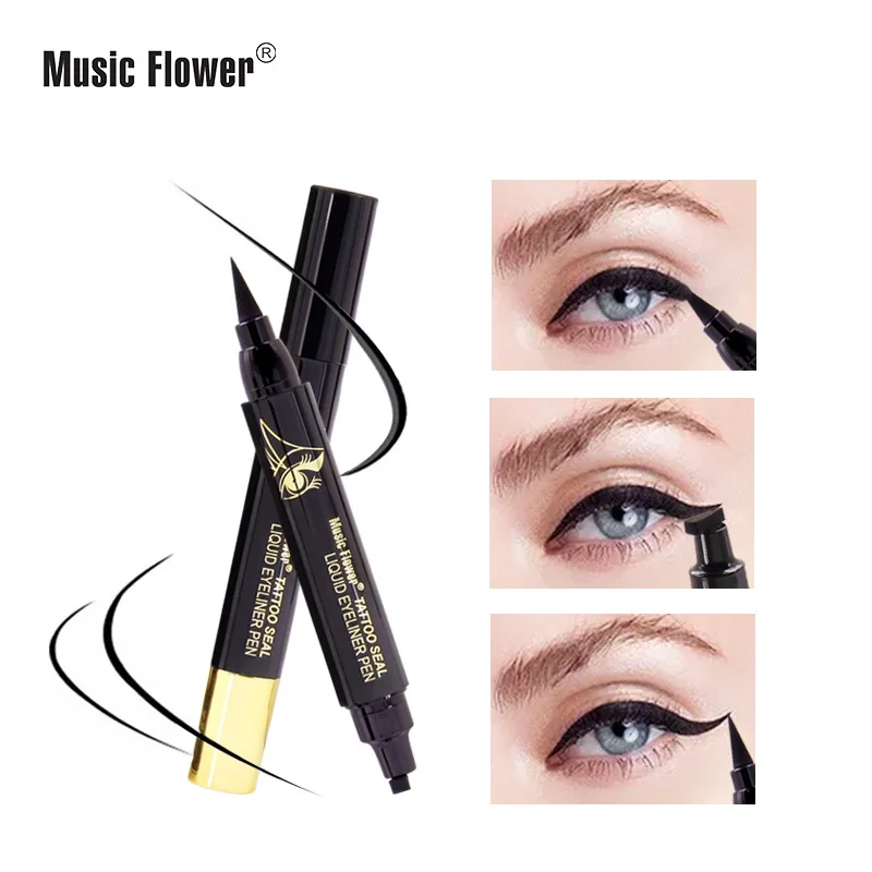 Hot Selling MUSIC FLOWER Charm Smudged Seal Eyeliner Long-Lasting Color Waterproof Non-Halo-Stained Makeup Goods Cosmetic Gift