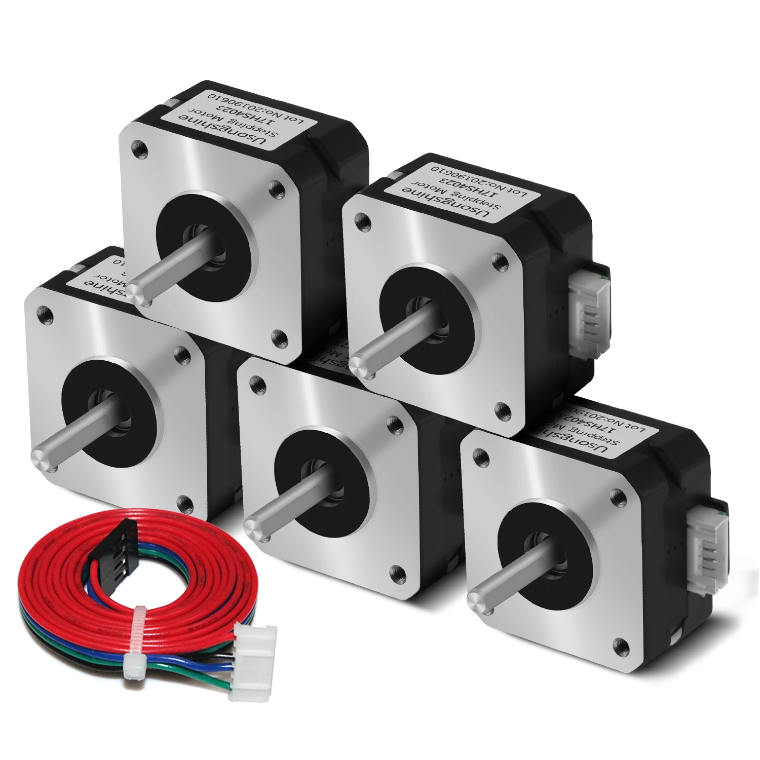 

5PCS 3D Printer Parts 17HS4023 Nema17 Stepper Motor For Titan Extruder 1.0A 12V/24V 14N.cm 42 Motor For CNC Extruder 3D Printer