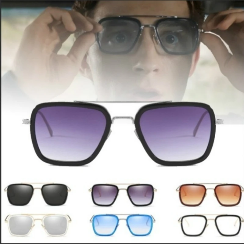 Anti UV 400 Driving Glasses Square Sunglasses Tide Men Fishing Polarizing Glasses Sunglasses Driver Glasses