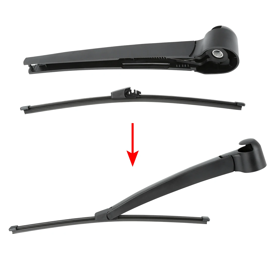 X Autohaux Set braccio tergicristallo posteriore per aggiornamento VW Golf MK4 1997-2003 per VW Golf MK5 2003-2008 per VW Golf MK5 2005-2009