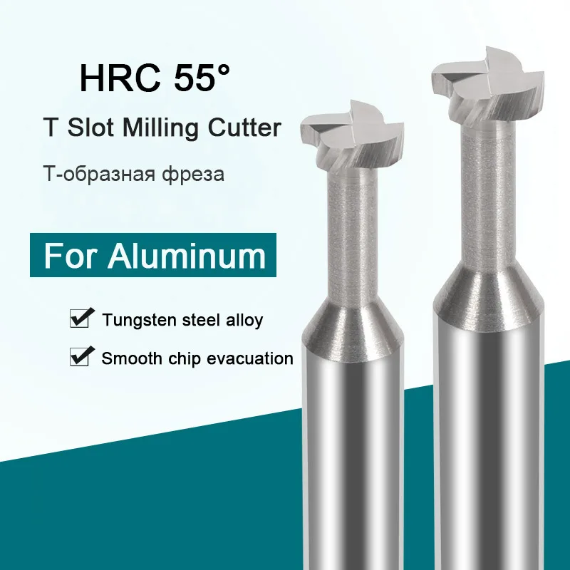 Fresa a T in metallo duro utensili a controllo numerico tungsteno metallo alluminio acciaio rame lavorazione 4mm 6mm 8mm 10mm 12mm fresa