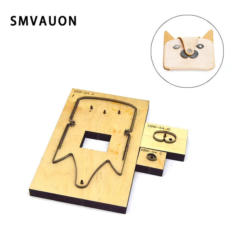 Leather Die Cutter for DIY, Cartoon Dog Coin Purse, Credit Card Holder, Wallet Japan Steel Punch Cut Mold, Wood Die for Leather