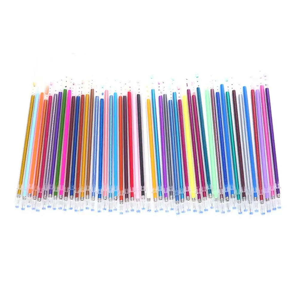 핫 세일! 12/24/36/100 개 멀티 컬러 1mm 필기구, 페인팅 젤 펜, 교체 가능한 리필
