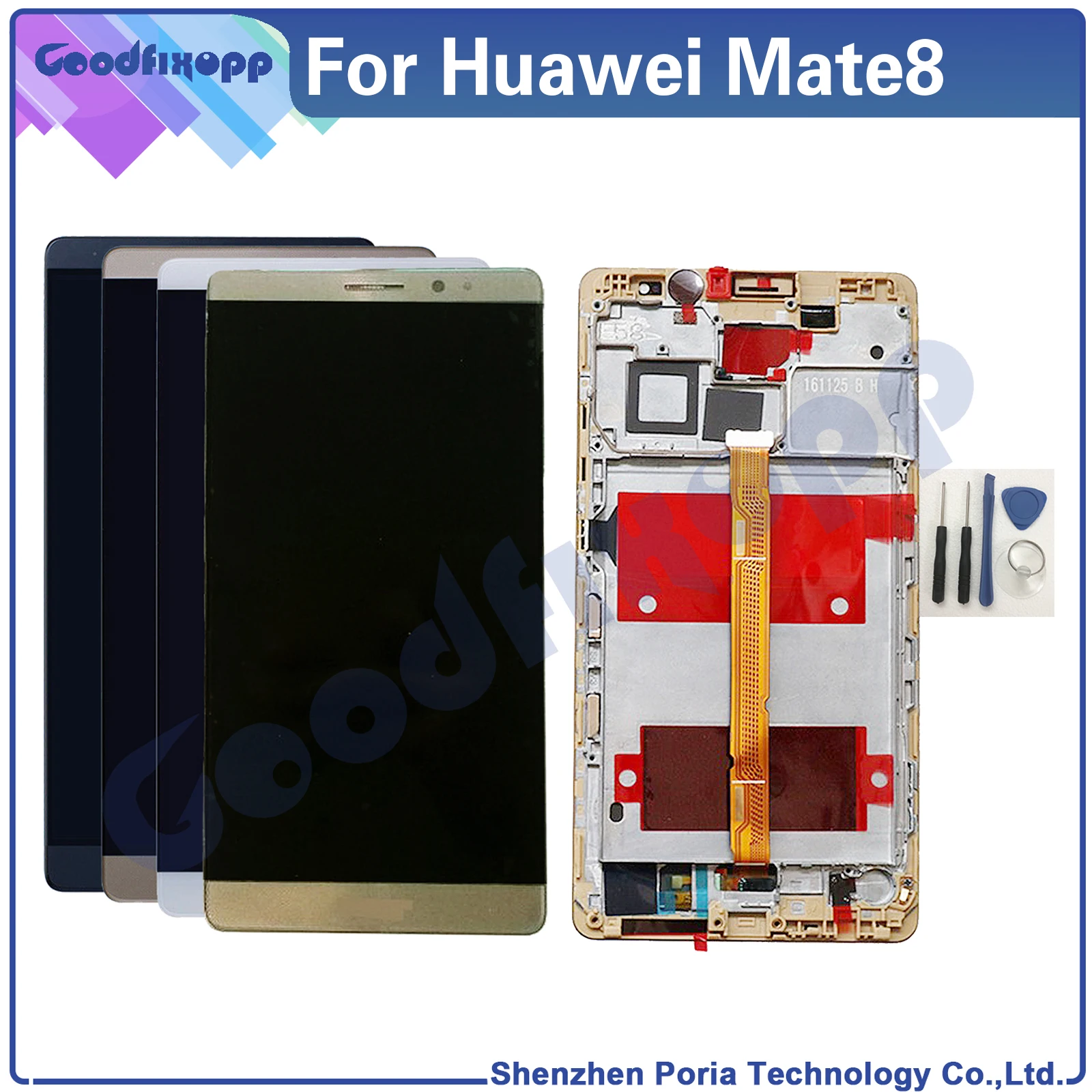 

For Huawei Mate 8 6.0" LCD Display Touch Screen Digitizer Assembly With Frame For Huawei Mate8 NXT-L29 Replacement LCDs Screen