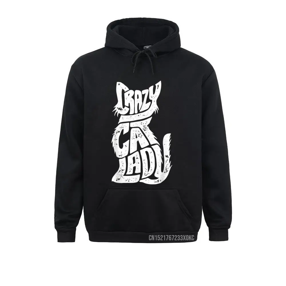 Crazy Cat Lady Funny Girls Women Kitty Kitten Animal Lover Hoodie Men's Fitted Crazy Hoodies Sweatshirts Printed On Sportswears