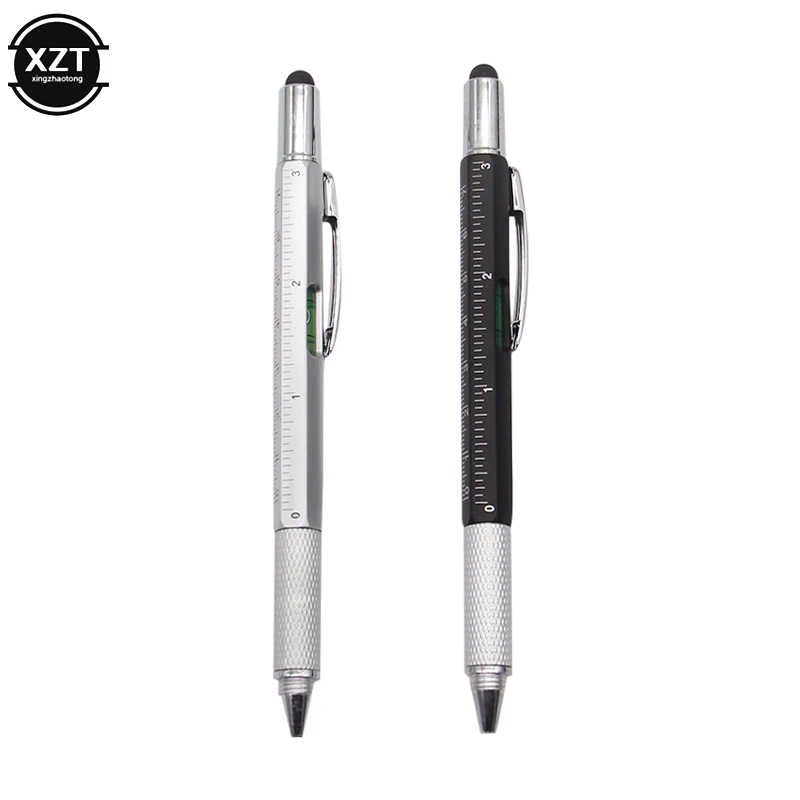 7 in 1 Multifunction Ballpoint Pen With Modern Handheld Tool Designed To Measure Technical Ruler Screwdriver Touch Screen Stylu