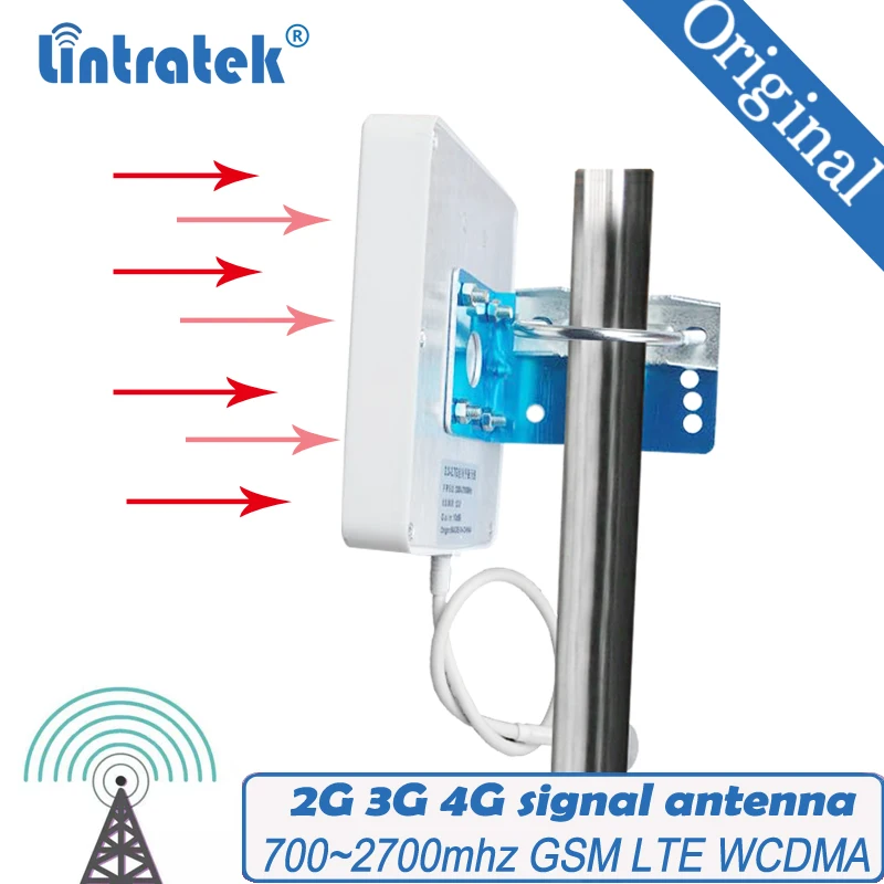 700-2700mhz External Antenna GSM 900 1800 3G 850 1900 2100 4G LTE 700 2600 Signal Booster Repeater 9dBi Outdoor Panel Antenna