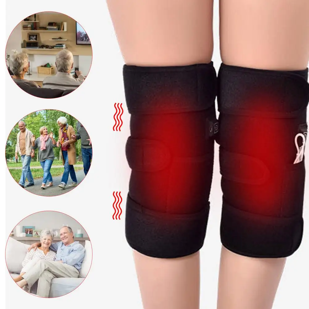 2020 Sport Heated Knee Brace Wrap Support/Therapeutic Electric Heating Pad Wrap For Joint Pain Arthritis Meniscus Pain Relief