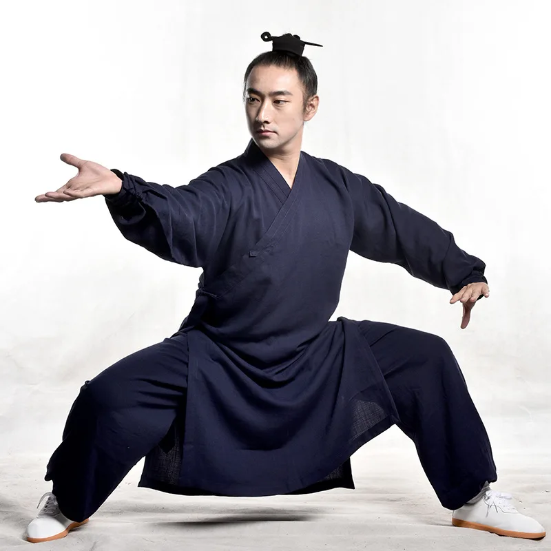 Tai Chi Practice Clothes Male Wudang Robe Suit Wind Spring and Summer New Martial Arts Practice Sports Clothing