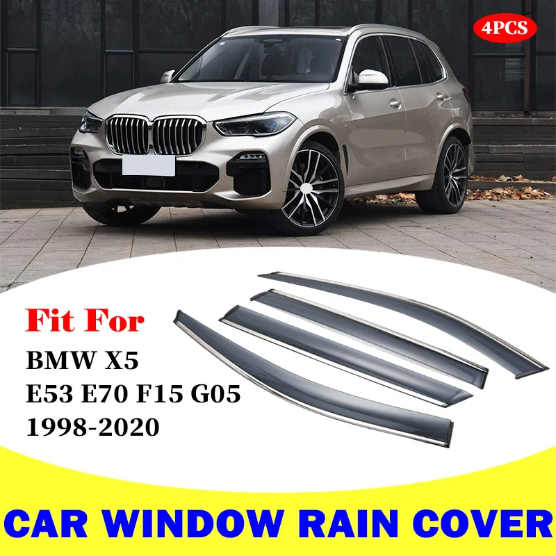 

For BMW X5 E53 E70 F15 G05 1998-2020 window visor car rain shield deflectors awning trim cover exterior car-styling accessories