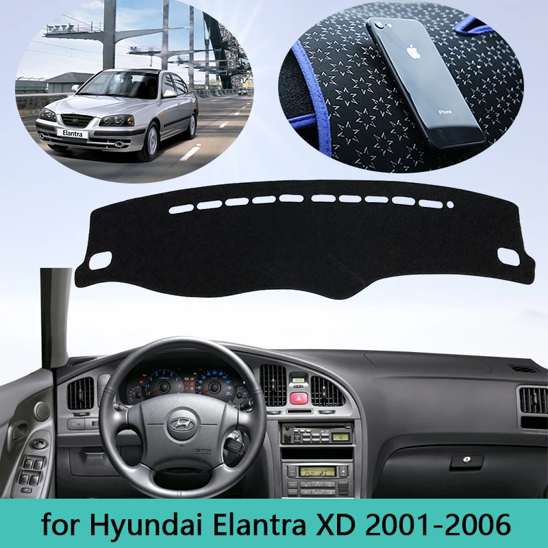 

Car Dashboard Avoid light Cover Dash Mat For Hyundai Elantra XD 2001 2002 2003 2004 2005 2006 Auto Non-slip Sun Shade Carpet