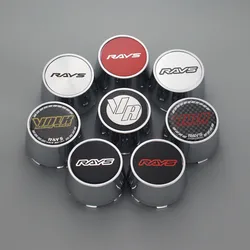 4pcs 63/59mm clip volk rays logo sticker center cap for rims cover hub dust hood trim hub cap accessory centro tapas llantas