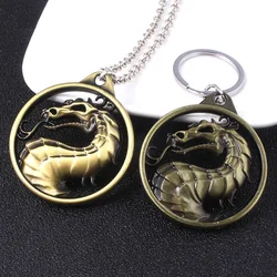 Game Mortal Kombat Keychain Metal Alloy Animal Dragon Key Ring Holder Chaveiro Gift for Men Car Key Accessories