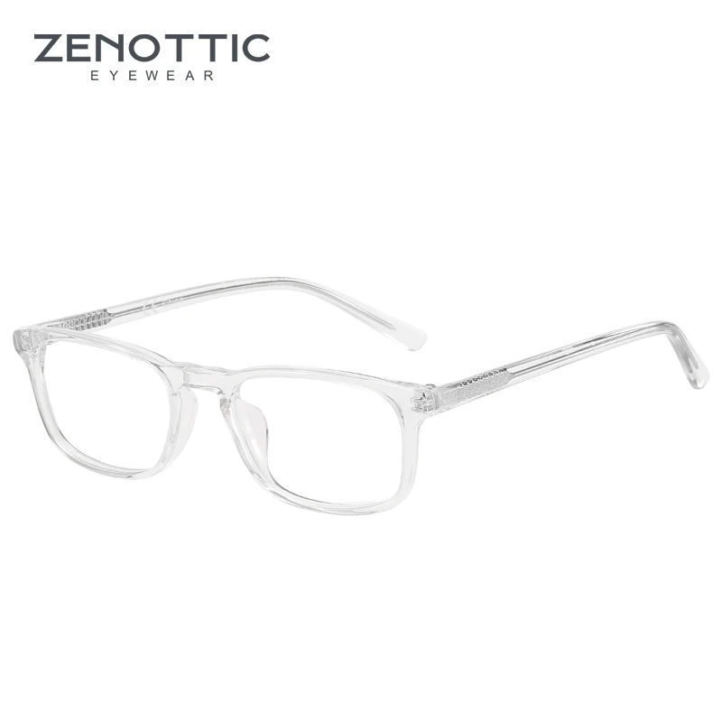 

ZENOTTIC Acetate Optical Glasses Frame Women Men Ultralight Small Rectangle Non-Prescription Eyewear Clear Lens Eyeglasses