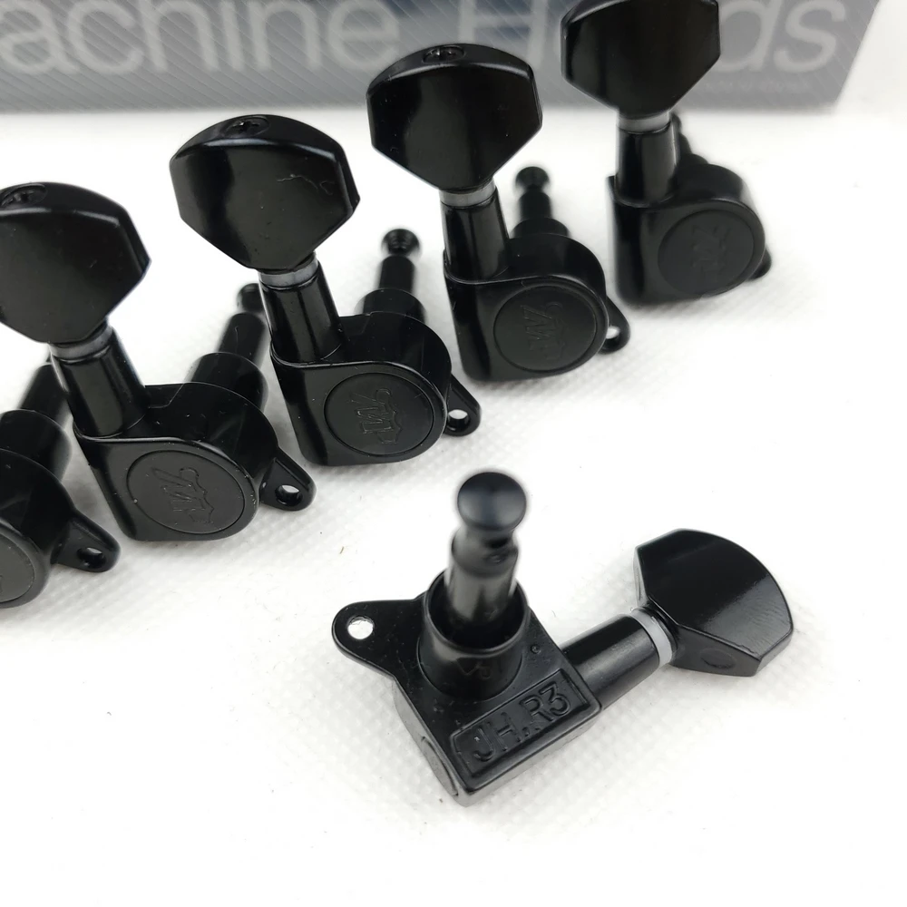 Wilkinson WJN-07 Electric Guitar Machine Heads Tuners for ST TL Black Tuning Pegs ( With packaging )