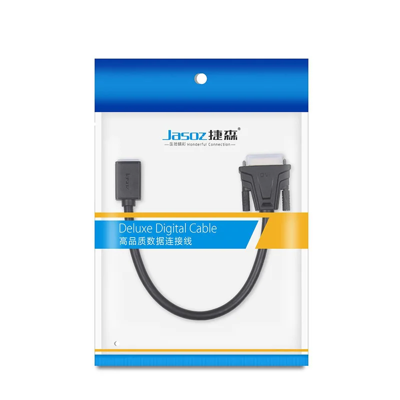 Jasoz HDMI To DVI Adapter Bi Đảo Chiều DVI D 24 + 1 Male To HDMI Dây Cáp Kết Nối Bộ Chuyển Đổi dành Cho Máy Tính, TV Hộp PS3/4 Máy Chiếu