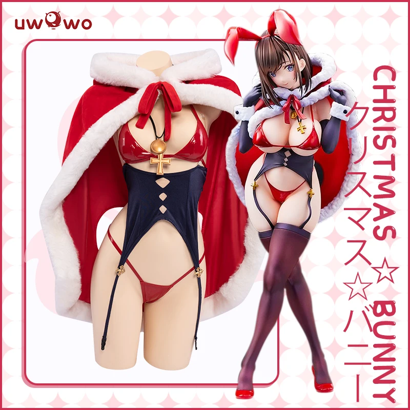 

Mantaro Christmas Bunny Cosplay Sexy Bunny Girl Costume Red Jumpsuit Rabbit Women Cosplay For Party