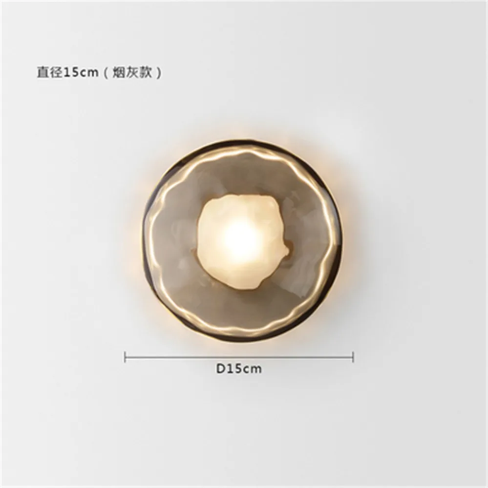 Ceto Wandlamp Postmodern retro wandlamp Design Glas Rond Led Luxe Loft Decor Gang Gangpad Binnen Slaapkamer dubbele wandlamp