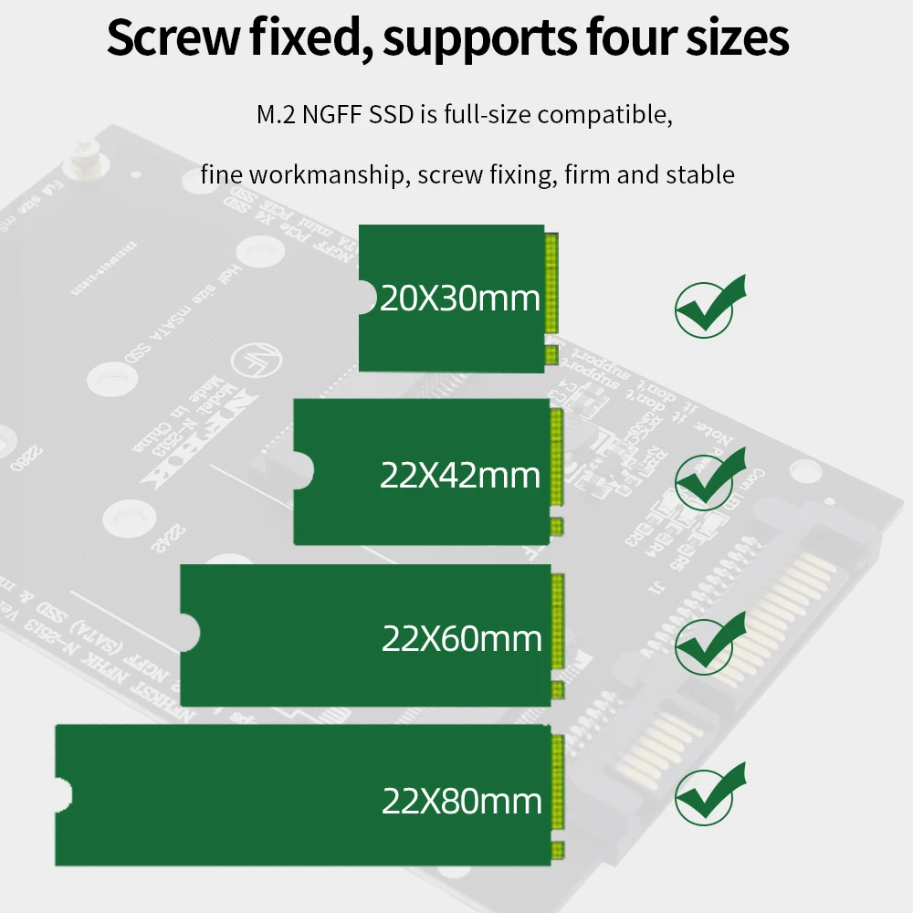 Tishric m.2 ngff msata para sata 2.5 Polegada placa de adaptador duplo-porto 2 em 1 ssd msata para sata adaptador 22pin porta msata