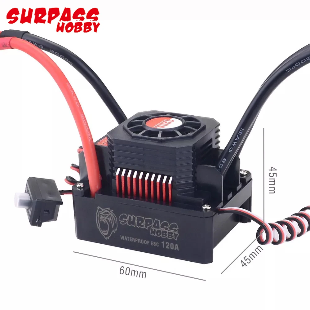 Surpass Hobby 4076 2000KV/2250KV Waterproof Brushless Motor With 120A/180A Brushless ESC For 1/8 RC Drift Racing Car Truck Toys