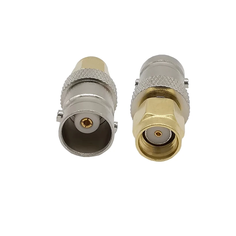 BNC Female Jack to RP SMA Male Plug RF Coaxial Coax Adapter Straight Audio RF Connector for HAM Baofeng WiFi Radio Antennas