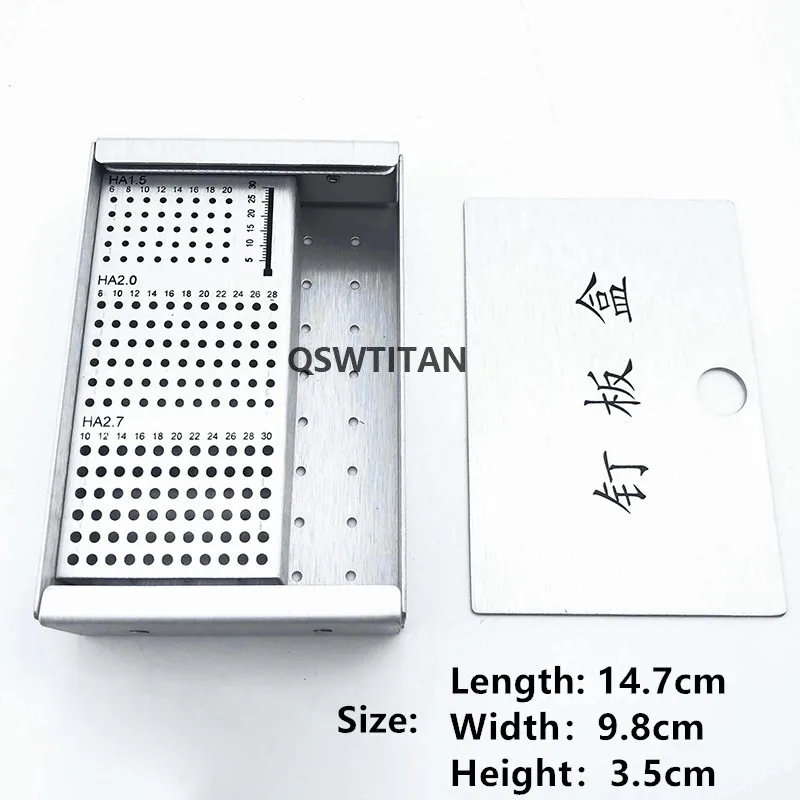 Veterinär Orthopädie Instrumente HA 1,5mm 2,0mm 2,7mm Knochen Schrauben Fall Rack