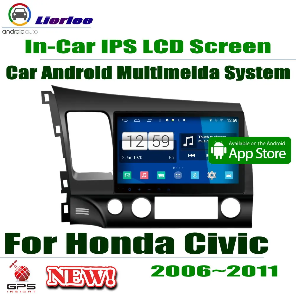 

Car Android Player 10.1" IPS LCD Screen For Honda Civic 2006-2011 Car GPS Navigation Radio AMP BT SD USB AUX WIFI