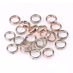 50pcs Two Hole Round Circle CCB Frame Spacer Beads Pendants Connectors Jewelry Findings Handmade Diy Earrings Necklace Bracelets
