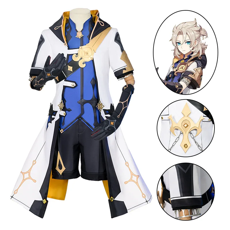 

Genshin Impact Costumes Albedo Cosplay Set Suit Halloween Party Game Clothes For Unisex Suit
