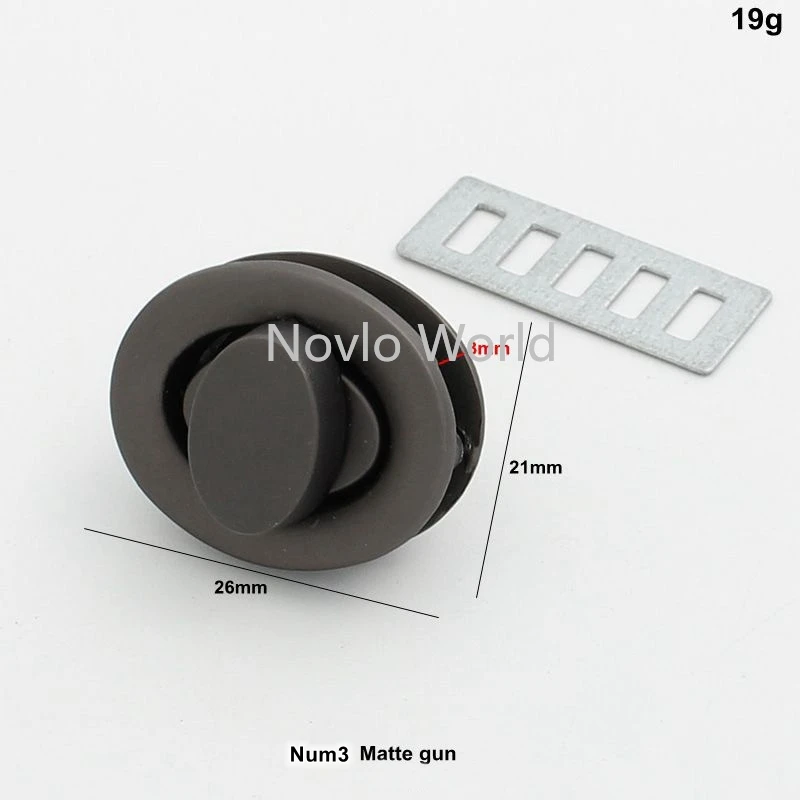 Nolvo World 2-10 pieces 27*17/40*28/37*29/26*21/50*30mm Matte gun purse bag lock High Quality Bag parts Lock