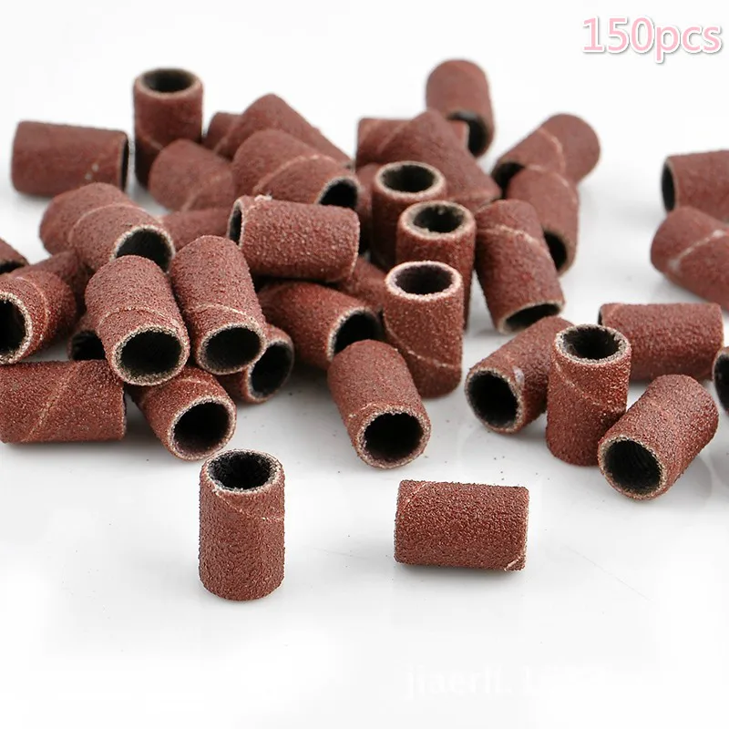 150pcs nastri abrasivi per unghie per punte da trapano per unghie Manicure Pedicure Gel Polish Remover levigatrici per unghie accessori strumento