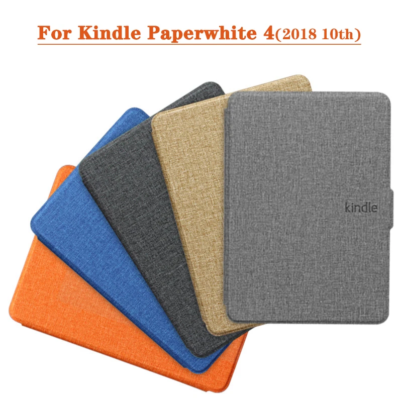 

Magnetic Hard Cover Case For Kindle Paperwhite 4 Cloth Texture Soft Inside Durable For Kindle 2018 10th Gen Protective Shell