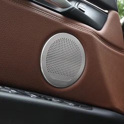 For BMW X5 F15 X6 F16 2013-2020 Car Door Gate Loudspeaker Sound Chrome Pad Speaker Cover Trim Frame Sticker Interior Accessories