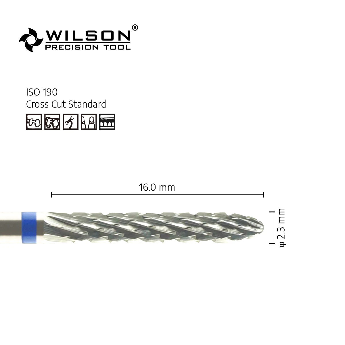 WilsonDental 5000355 Tungsten Carbide Dental Burs for Trimming Plaster/Acrylic/Metal