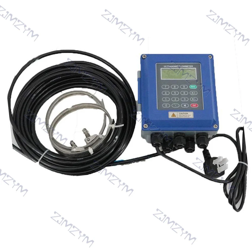 TUF-2000B TS-2 Transducer Dn15mm-Dn100mm Ultrasonic Liquid Water Flow Meter Wall-Mounted Type Clamp On Digital Module Flowmeter