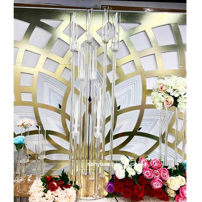 Acrylic Pathway Ornaments Flower Stand Reception Decor Iron Metal Road Guide for Wedding Stage Aisle Decoration2523