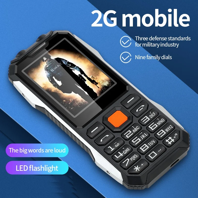 Ultra Slim Senior Cellphone Big Button Loud Sound Long Standby Seep Dial SOS Call Dual Sim Flashlight Low Price Elderly Phone