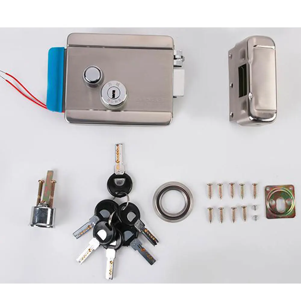 Sistema de intercomunicación para puerta y teléfono, videoportero de 7 pulgadas, Cámara de Control de Acceso RFID, cerradura eléctrica para