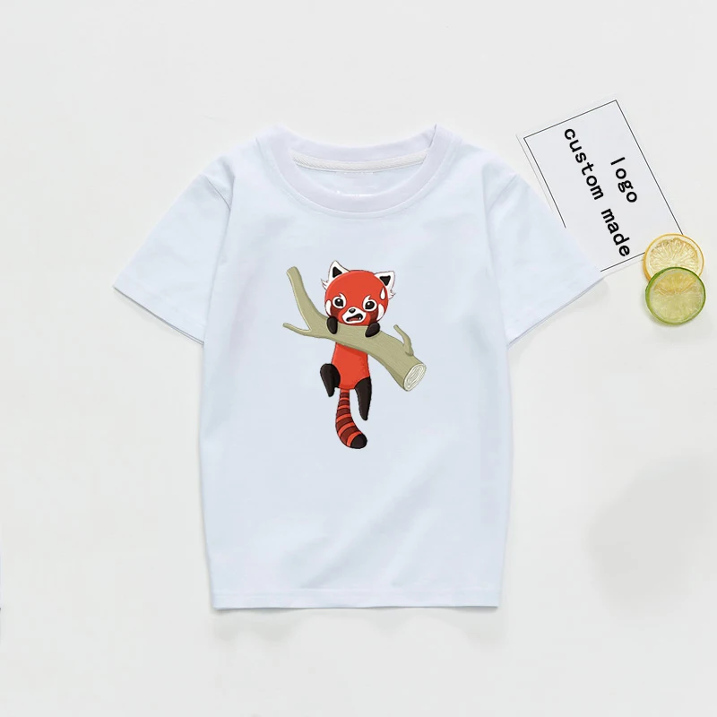Red Panda Print Kids Tshirt Boy Girl T Shirt for Children Toddler Girls Clothes Kawaii Baby Clothing Funny Top Harajuku Tshirt
