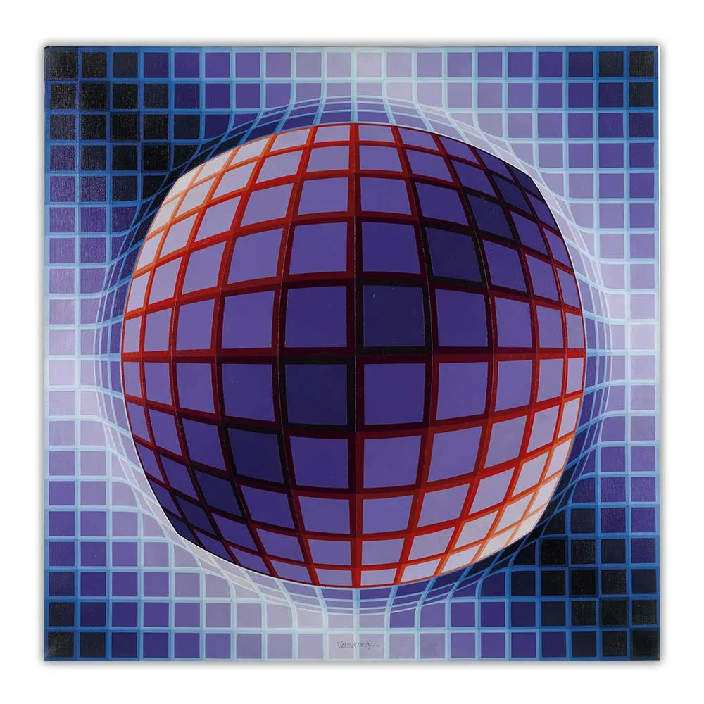 

Victor Vasarely Optical Visual Art Canvas Oil Painting Aesthetics Picture Artwork Backdrop Wall Hanging Decor Home Decoration