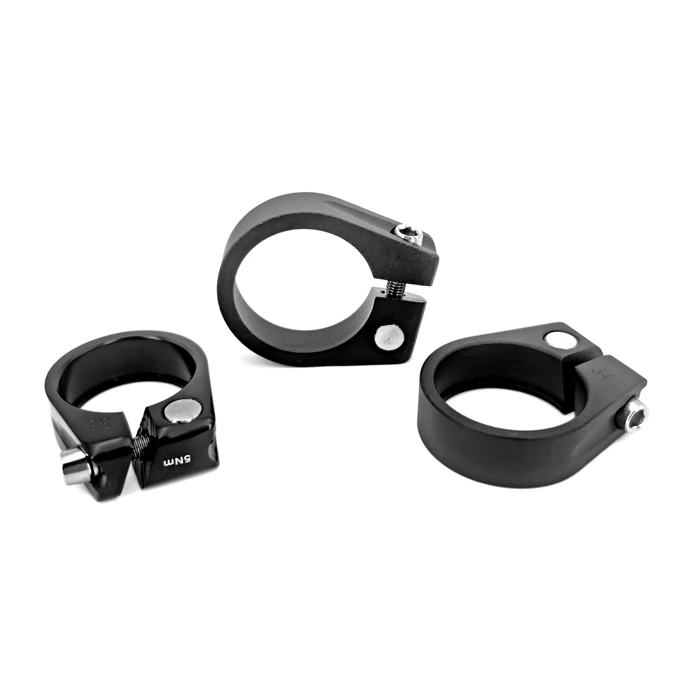 Abrazadera de tubo de aluminio para tija de sillín de bicicleta MTB, tubo de sillín de bicicleta, piezas de ciclismo, 28,6/31,8/34,9mm