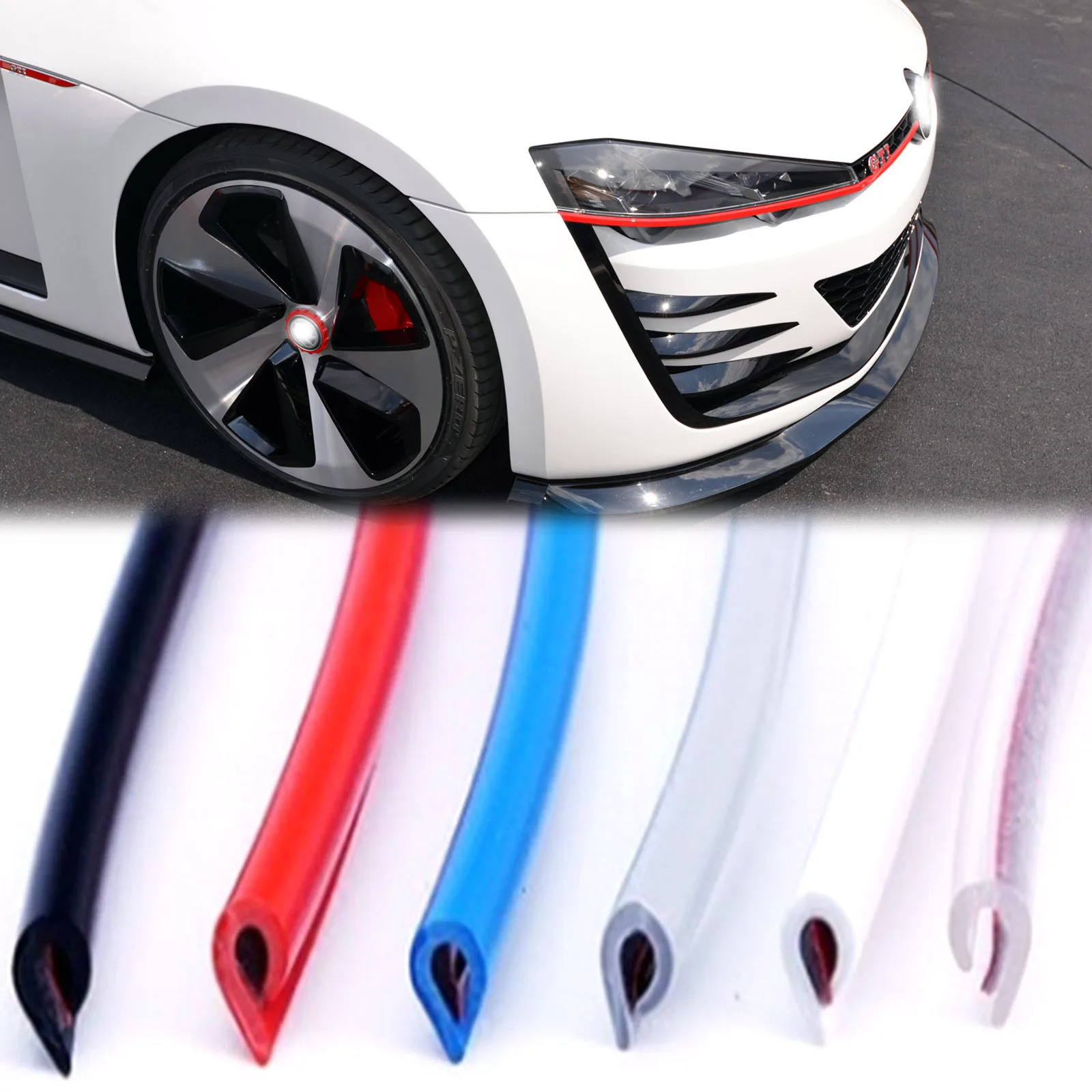 

Universal 5M U Type Rubber Door Edge Guards Trim Styling Moulding Protection Decoration Strip Scratch Protector For Car Vehicle