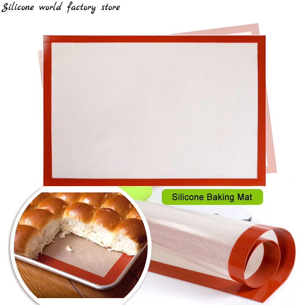 Silicone World Silicone Baking Mat for Bake Pans Macaroon/Pastry/Cookie/Bread Non-Stick Oven Sheet Liner Kitchen Bakery Tools