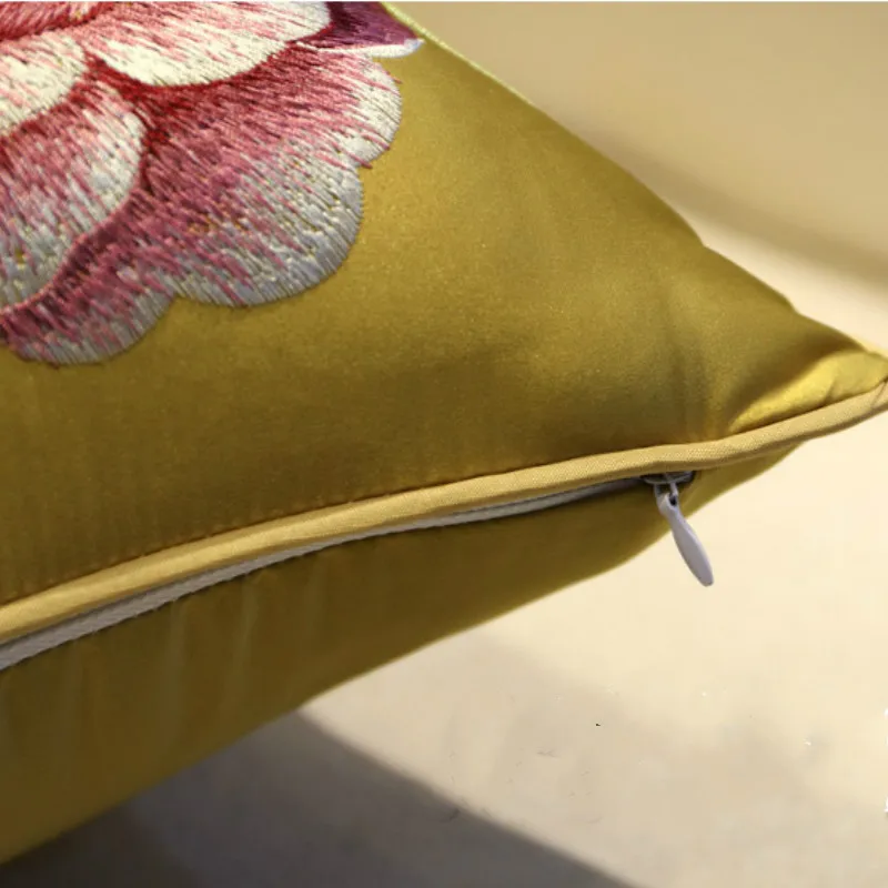 Bird Embroidery Pillows Chinese Luxury Cushion Case Retro Decorative Pillow Cover For Sofa Chair Living Room Home Decorations