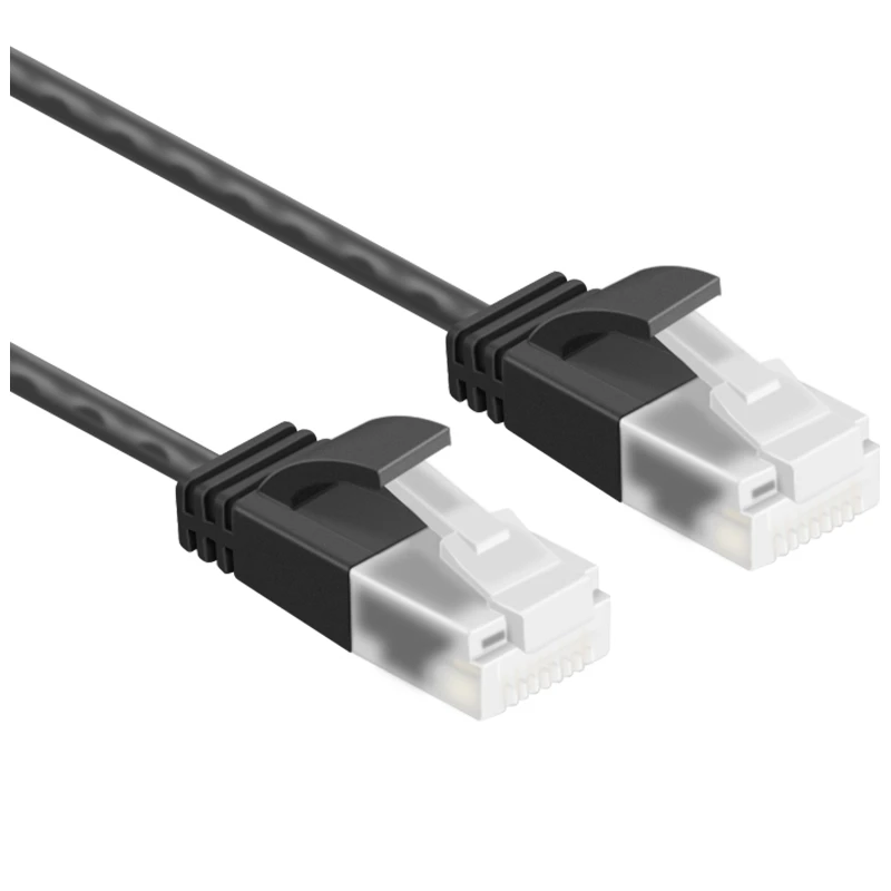 Cable Ethernet Cat6A Ultrafine Ethernet Patch Right Angle Cable - Slim RJ45 Computer XBox Networking LAN Cords 0.25m 0.5m 1m 2m